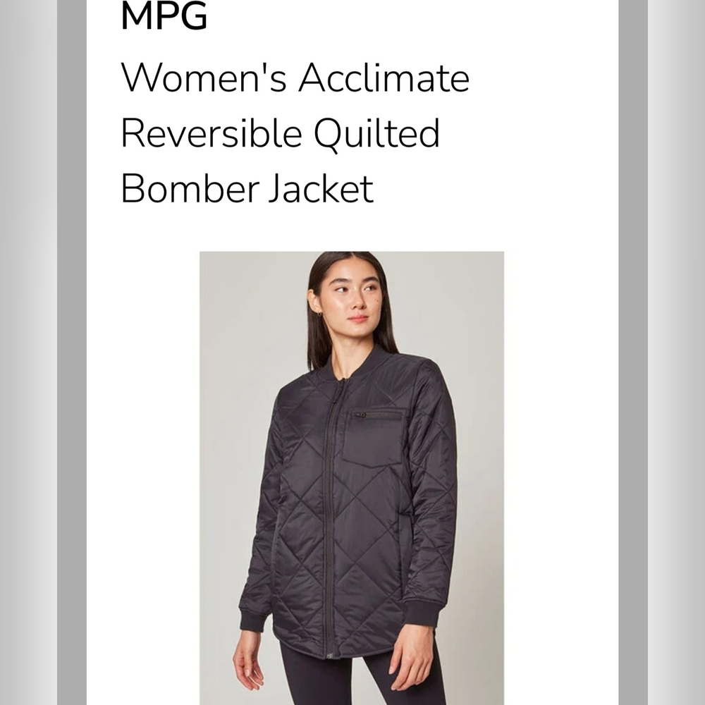 MPG black quilted reversible jacket